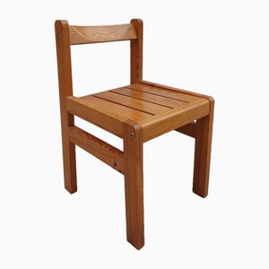 Sedie minimaliste in legno, anni '70, set di 4