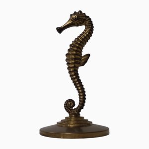 Brutalist Brass Seahorse, 1960s