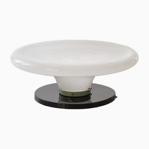 Large Mid-Century Table Lamp in Glass, Brass and Steel, Italy, 1950s