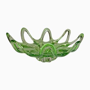 Handgefertigte Glasschale von Egermann, Nový Bor