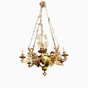 Lampada elettrica ea candela, inizio XX secolo