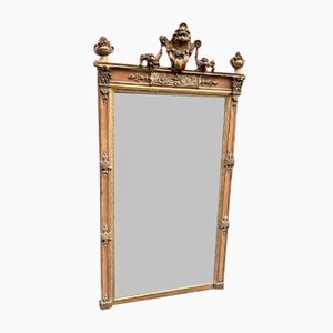 Large 19th Century French arved Wood & Gesso Mirror