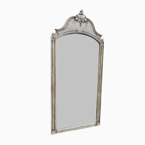 Large 19th Century French Carved Wood Painted Mirror