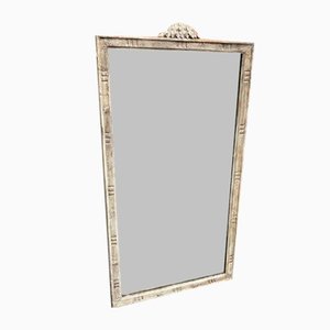 19th Century French Carved Wood Painted Mirror