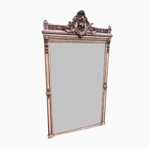 Large Antique 19th Century French Carved Wood Mirror