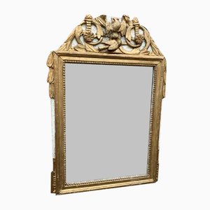 Antique 19th Century French Carved Wood Mirror