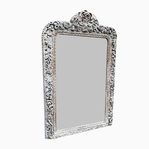 Large Antique 19th Century English Carved Wood Decor Mirror