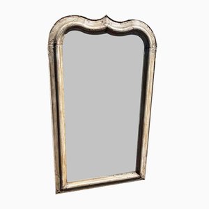 Large Antique 19th Century French Shaped Painted Mirror