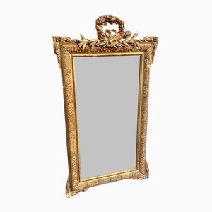 Espejo francés antiguo grande del siglo XIX