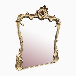 Large Antique English Original Gilt Shaped Mirror