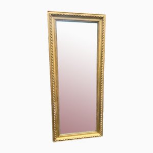 Large Antique English Rope Twist Gilt Mirror