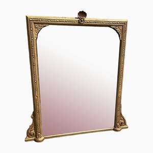 Antique English Gilt Overmantle Mirror