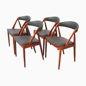 Teak Dining Chairs by Kai Kristiansen, Customizable Reupholstery, 1960s, Set of 4