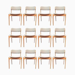 Oak Dining Chairs by Erik Buch, Customizable Reupholstery, 1960s, Set of 12