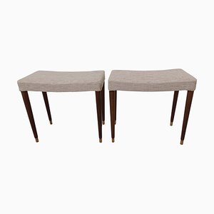 Tabourets Mid-Century Modernes, Tapisserie Personnalisable, Danemark, 1950s, Set de 2