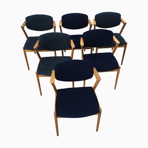 Oak Dining Chairs by Kai Kristiansen for Andersen Møbelfabrik, Customizable Reupholstery, 1960s, Set of 6