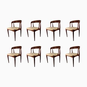 Sillas de comedor de teca de Johannes Andersen para Uldum Møbelfabrik, personalizables, años 60. Juego de 8