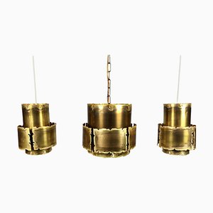 Brutalist Style Pendants by Svend Aage Holm Sorensen, 1960s, Set of 3