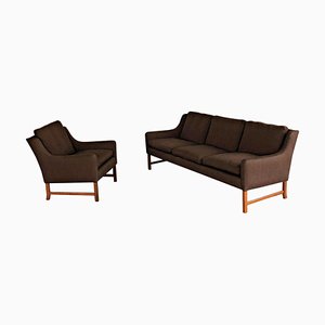 Canapé et Fauteuil en Palissandre par Vatne pour Vatne Møbler, 1960s, Set de 2