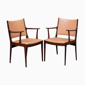 Set of Rosewood Armchairs in Reupholstery by Johannes Andersen for Uldum Møbelfabrik