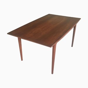 Mesa de comedor extensible danesa de teca de Alfred Christensen para Slagelse Mobler, años 50