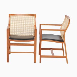 Set of King Series Cherry Armchairs by Rud Thygesen and Johnny Sorensen for Fredericia, 1980s