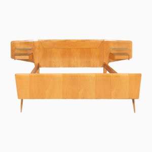 Mid-Century Italian Modern Double Bed Frame by Vittorio Dassi, 1950s