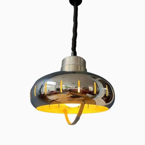Mid-Century Ufo Hängelampe aus Metall von Herda