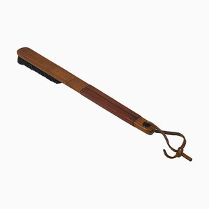 Midcentury Walnut and Leather Clothes Brush by Carl Auböck, 1950s