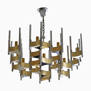 Lampadario Hurricane Mid-Century di Sciolari, Italia, anni '70