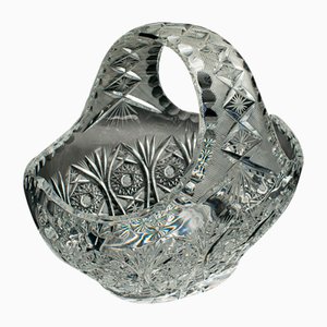 Portafrutta vintage in cristallo, anni '50