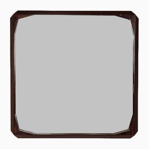 Vintage Italian Square Mirror in Rosewood by Campo & Graffi, 1960s