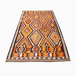 Vintage Turkish Handmade Wool Kilim Rug