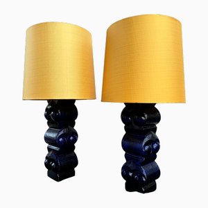 Lampes de Bureau en Verre par Bengt Edenfalk, Suède, 1970, Set de 2