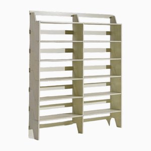 Modulares Bücherregal Modell F54 aus weiß lackiertem Sperrholz von Renato Forti, 1960er