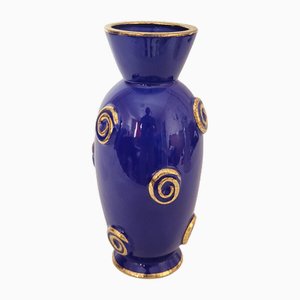 Jarrón de loza Art Déco de Longwy, años 30