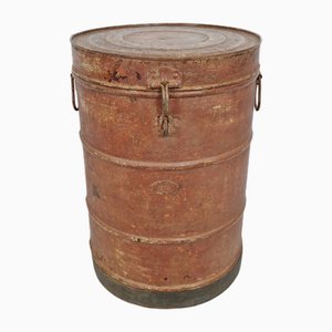 Vintage Iron Storage Can, 1950s
