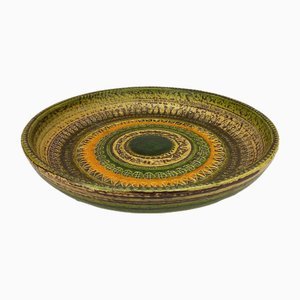 Scodella grande Mid-Century in ceramica con decoro Sahara di Aldo Londi per Bitossi