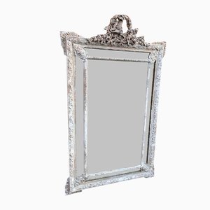 19th Century French Carved Wood & Gesso Mirror
