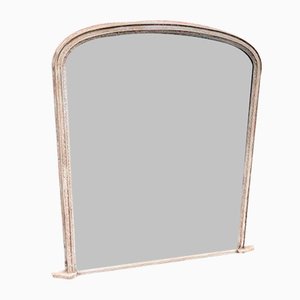 Large Antique English Arched Top Overmantle Mirror