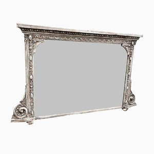 Antique English Overmantle Mirror