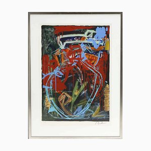 Jens Birkemose, Composition, 1940s, Lithography