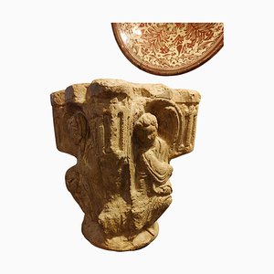 Antique Stone Capital in Roman Style, 1890