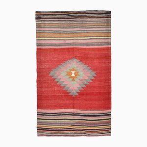 Tappeto Kilim etnico turco fatto a mano in lana