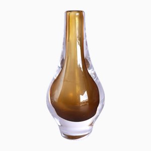 Vase Art Sommerso Vintage en Verre par Mona Morales pour Kosta, 1960s