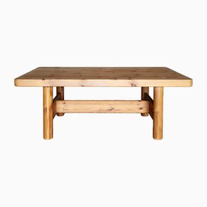 Tavolino da caffè minimalista in pino dell'Oregon di Knud Friis & Elmar Moltke, Danimarca, anni '70