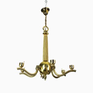 Lámpara de araña austriaca vintage atribuida a Hugo Gorge para Eduard Schmelz, años 30