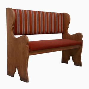 Banco danés vintage de roble de Henning Kjærnulf, años 60