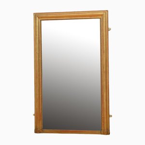 Specchio da parete antico in legno dorato, metà XIX secolo