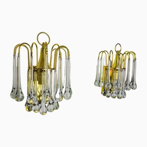 Drops Wall Lights in Murano Glass from Venini, Italy, 1970, Set of 2